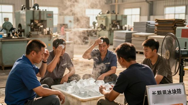 车间高温不用愁 唐山防暑降温冰块成了工人的救命凉方